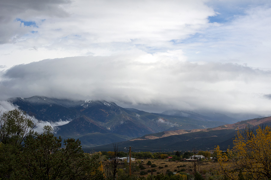 Taos Mountain in the clouds