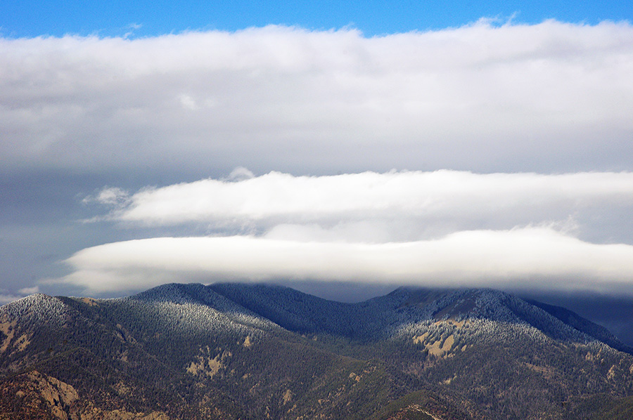 Taos Mountain in the clouds