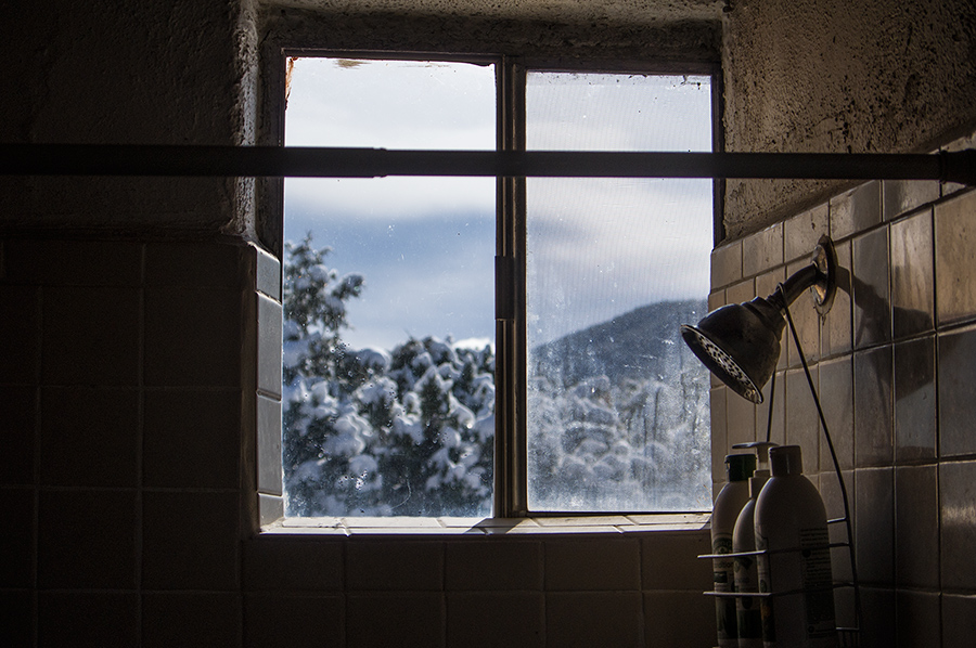 bathroom window, Llano Quemado