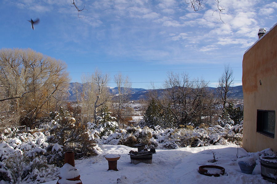 winter mountain scene from Taos, NM