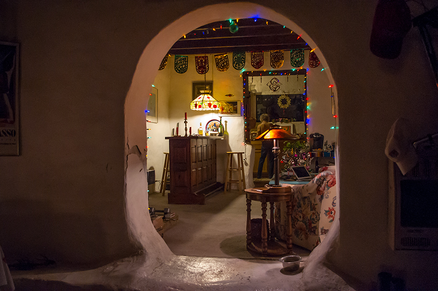 old adobe interior, Taos, NM