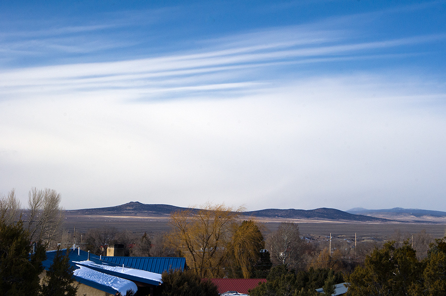 snow and clouds, Taos