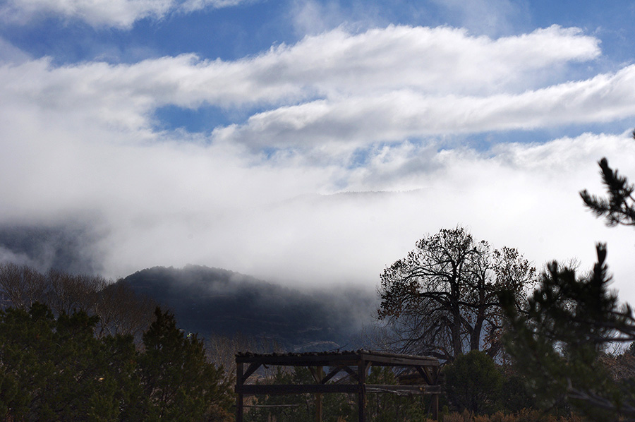 clouds over the southern end of Taos, NM