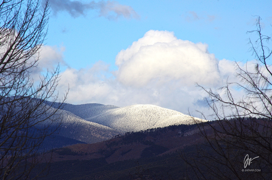 winter mountain scene from Taos, NM