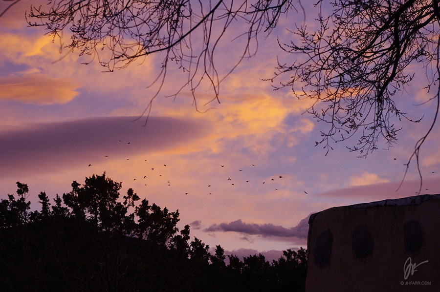 sunset in Taos, NM