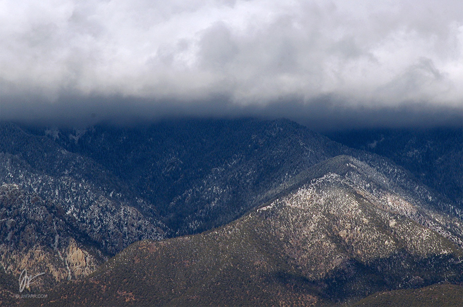 clouds and Taos Mountain