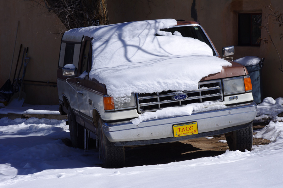 snowy truck