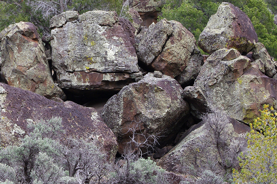 Ancient rocks in the Rio Grande Gorge