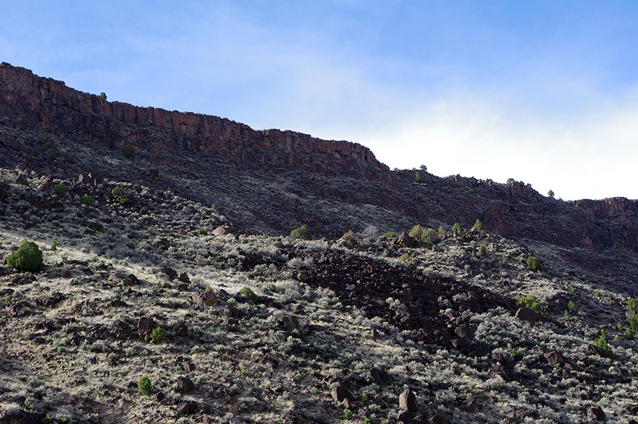 cliffs above the Rio Grande near Pilar, NM