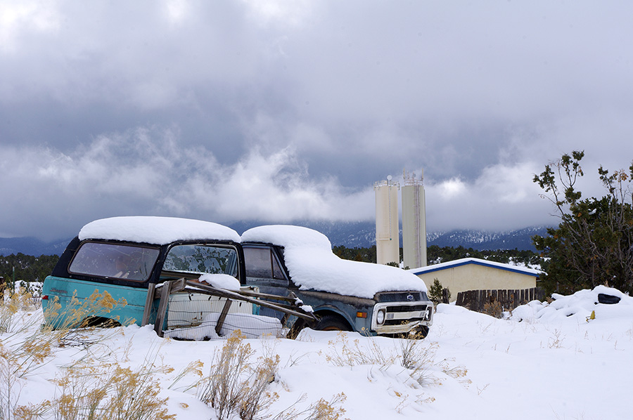 old trucks and snow