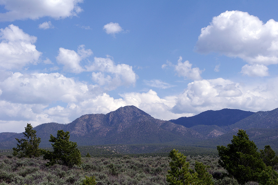 Picuris Peak (in shadow) near Taos, NM