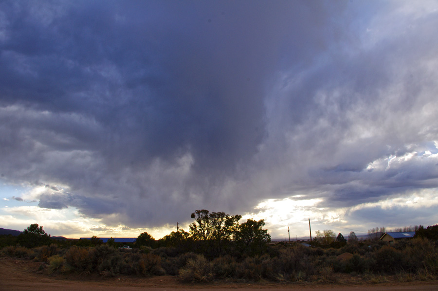 Clouds over Llano Quemado, south of Taos.
