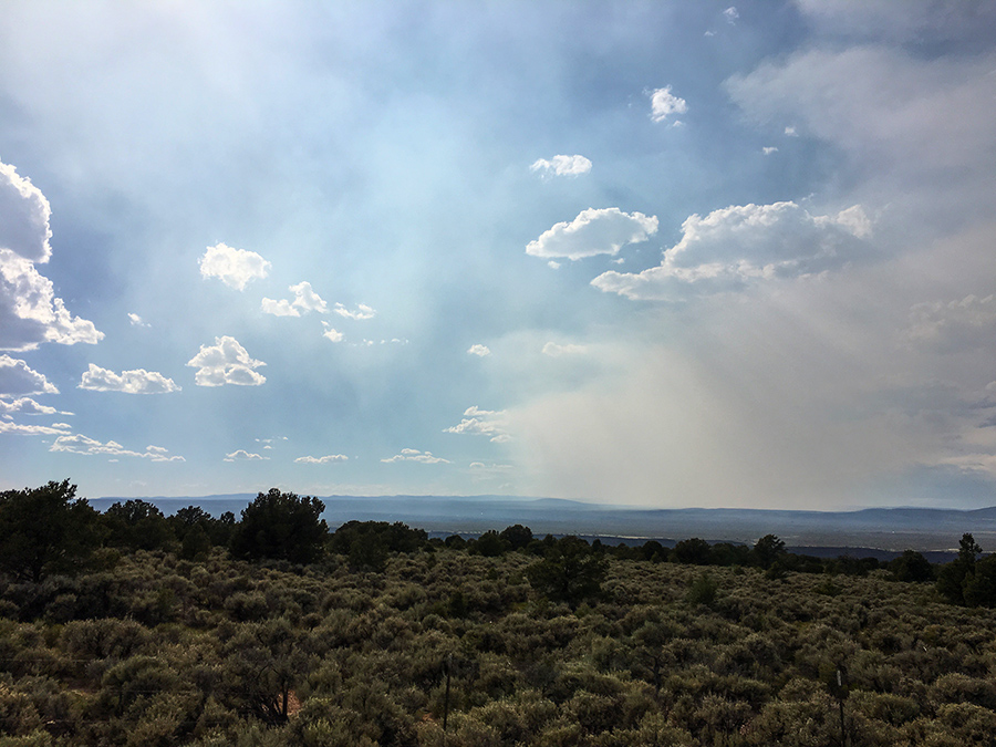 forest fire smoke as seen from Taos