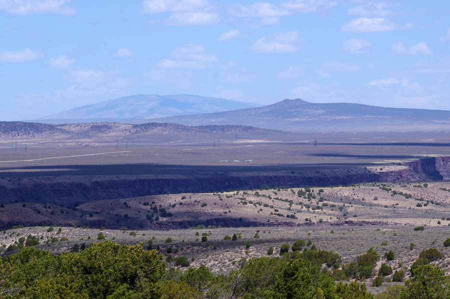 shadows and Rio Grande Gorge