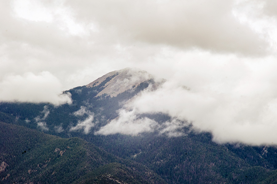 Taos Mountain in the clouds