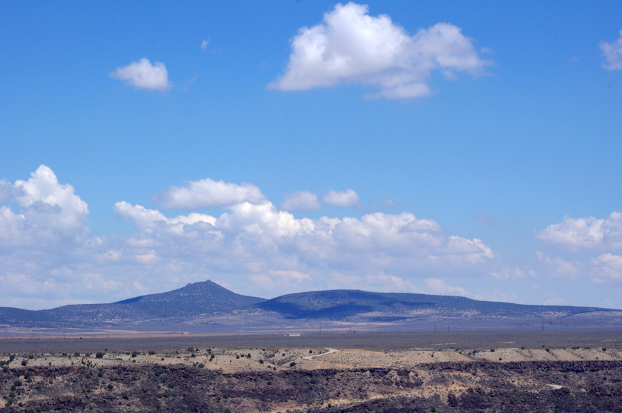 extinct volcano and Rio Grande gorge near Taos, NM