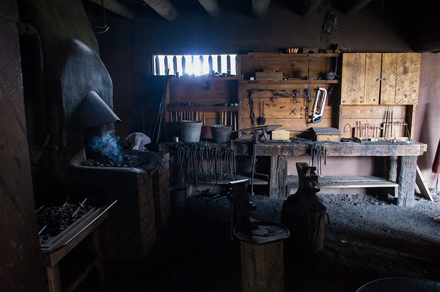 blacksmith shop at Kit Carson Museum in Rayado, NM