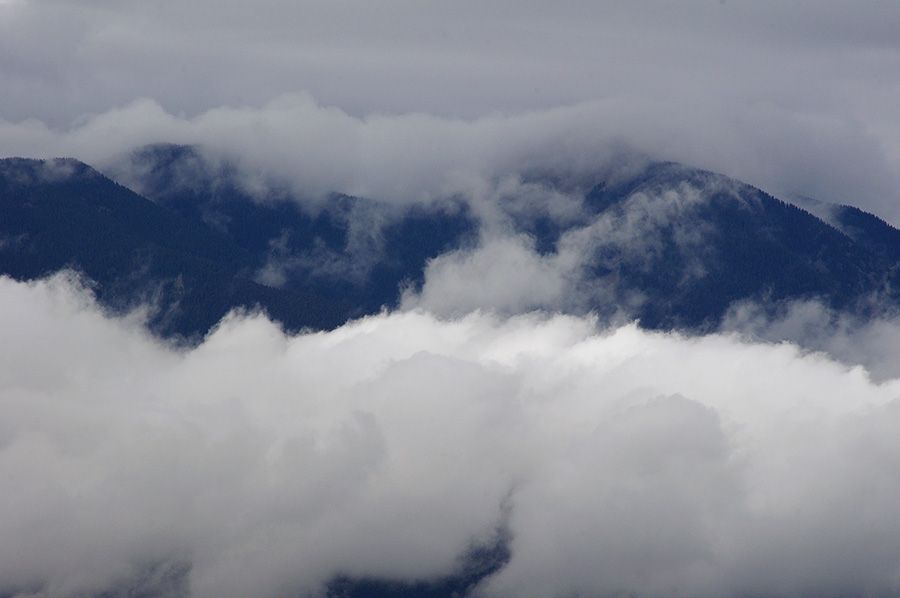 Taos Mountain in the clouds