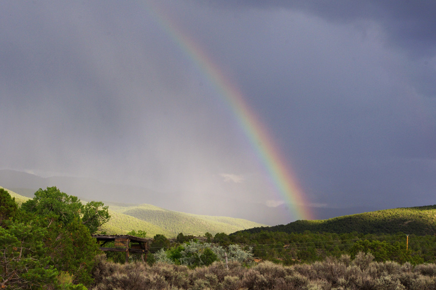 rainbow over Llano Quemado (Taos)