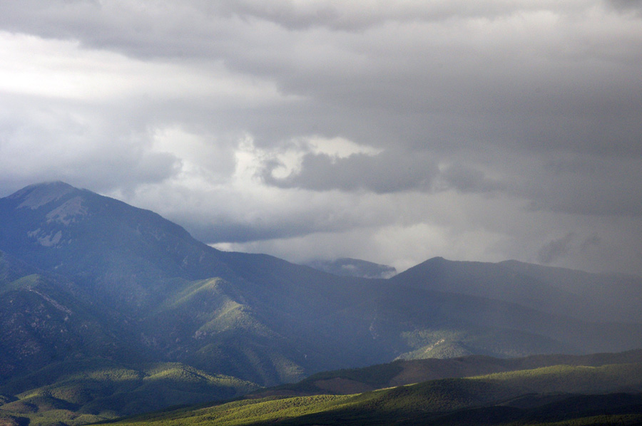 Near Taos Mountain in the rain