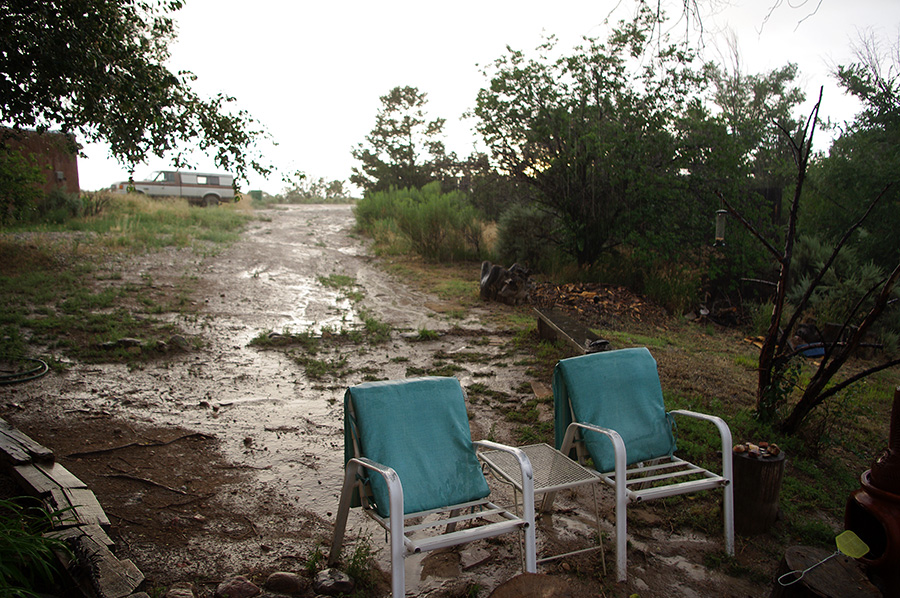 muddy Taos driveway