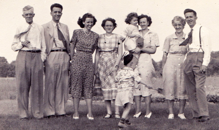 family portrait from the 1940s