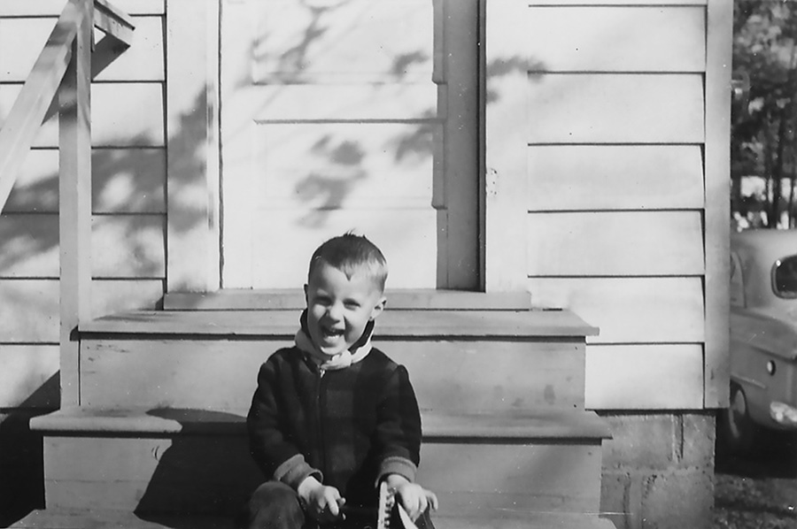 Johnny on the steps in Middle River, MD.