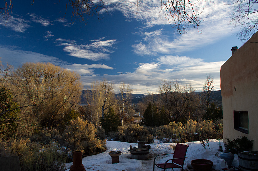 snowy Taos scene