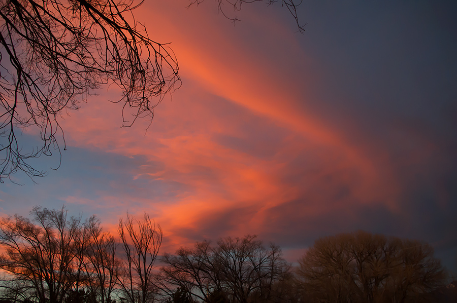 NM sunset clouds