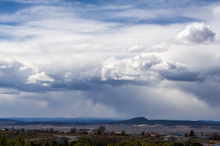 wintry sky in Taos, NM