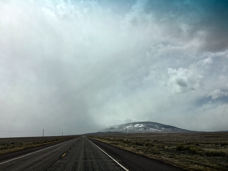 San Antonio Mountain in snow