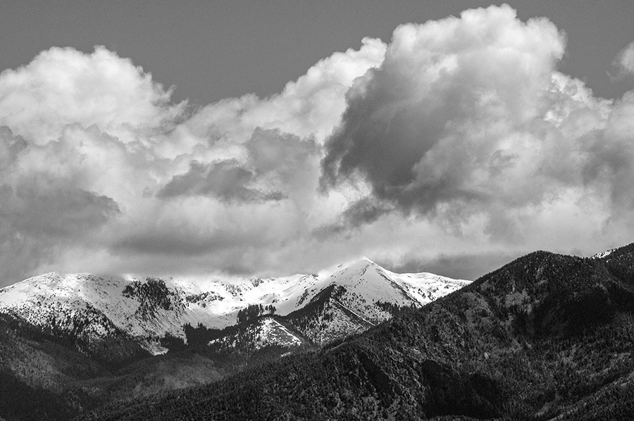 Kachina Peak in clouds
