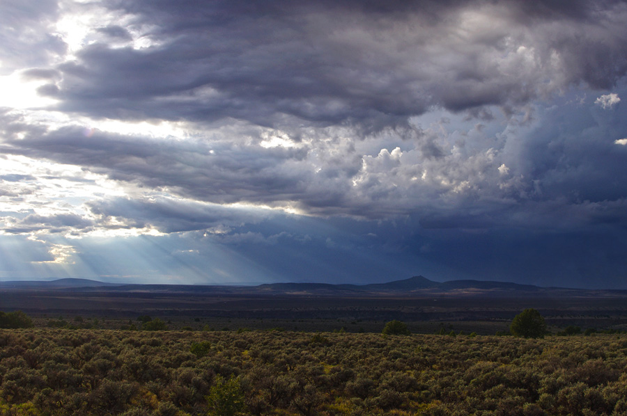 rain clouds over Taos Valley