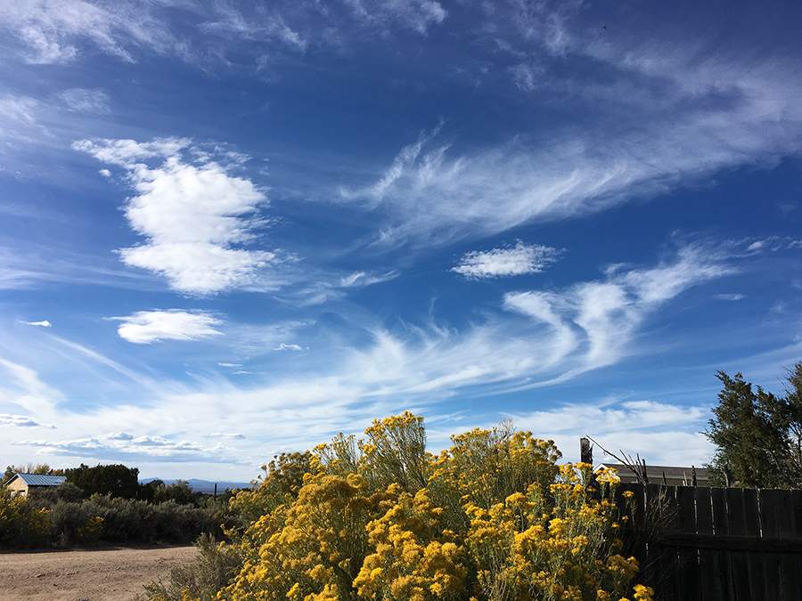 fall sky over Taos, NM