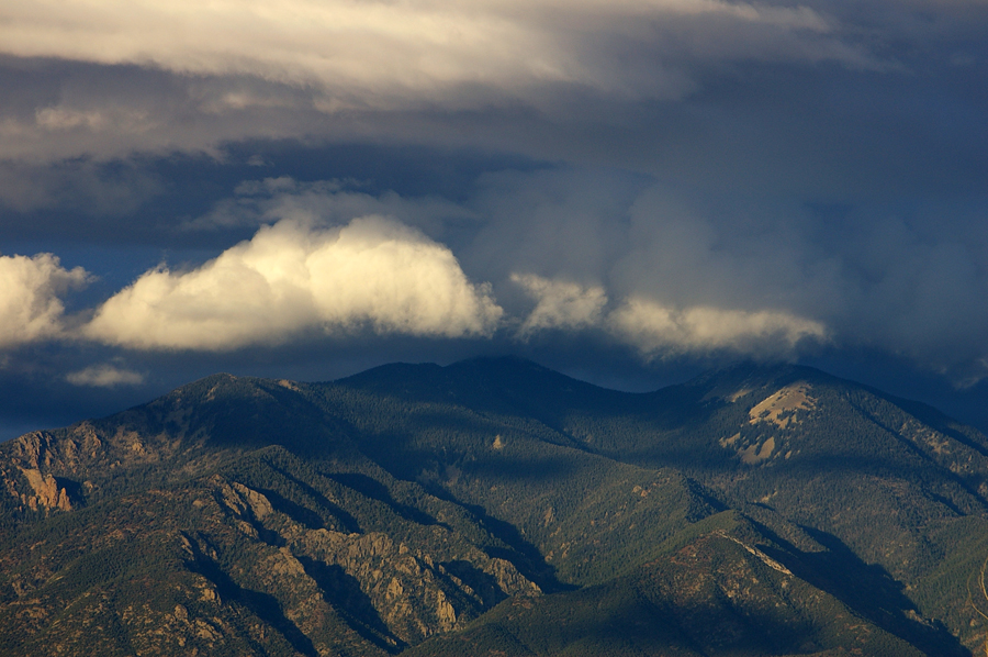 Taos Mountain in the clouds